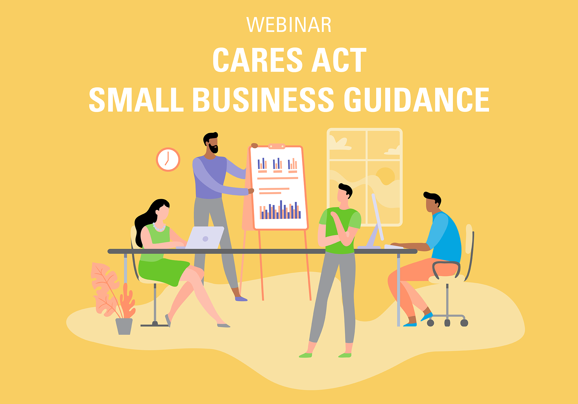Webinar - Cares act small business guidance graphic